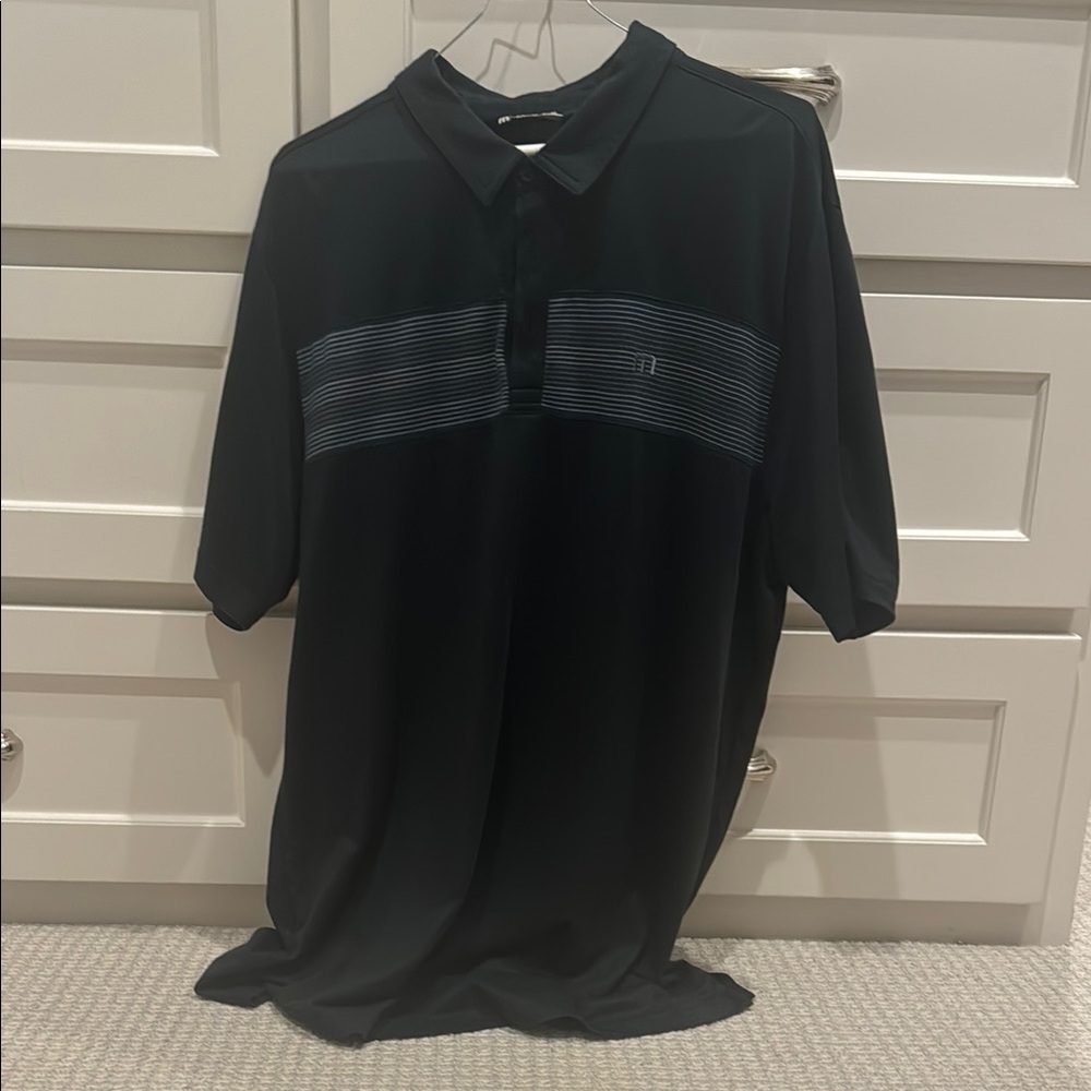 Men's Black Polo Travis Matthew Golf Shirt